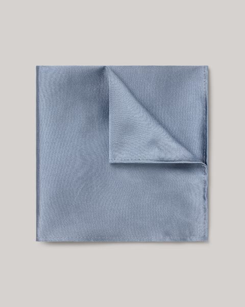 Silk Satin Pocket Square, Chalk Blue, hi-res